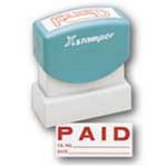 Xstamper One-Color Specialty Stamp, Pre-Inked, "Paid", Jumbo, Red