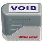 Office Depot(R) Pre-Inked Blue Title Stamp, "Void"